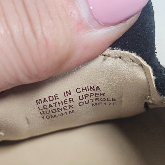 Michael Kors Woman's Black Suede Ballet Flats Minimalist 10M Classic Chic Flaw - Picture 14 of 16